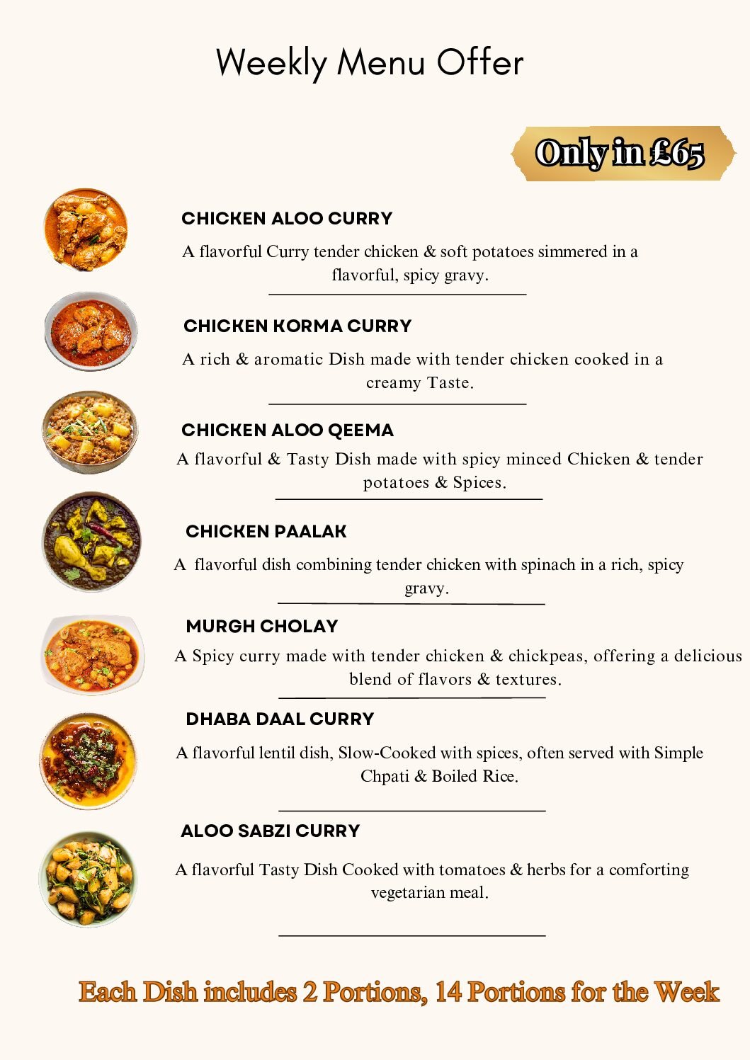 Weekly Menu